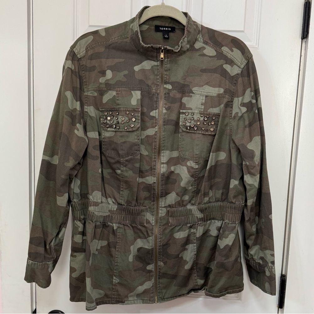 Torrid Size 1 Camo Utility Jacket